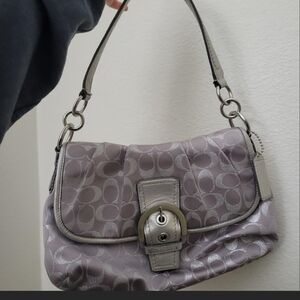 Elegant Gray Designer Shoulder Bag